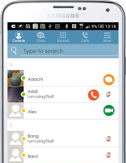 Free Calls and Texting with Otel for Android